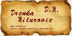 Drenka Milurović vizit kartica